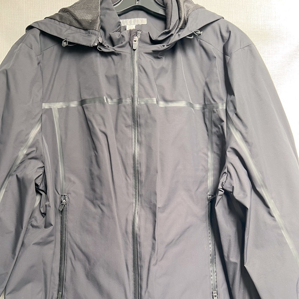 Men’s “Theory” Black Hoodie Windbreaker